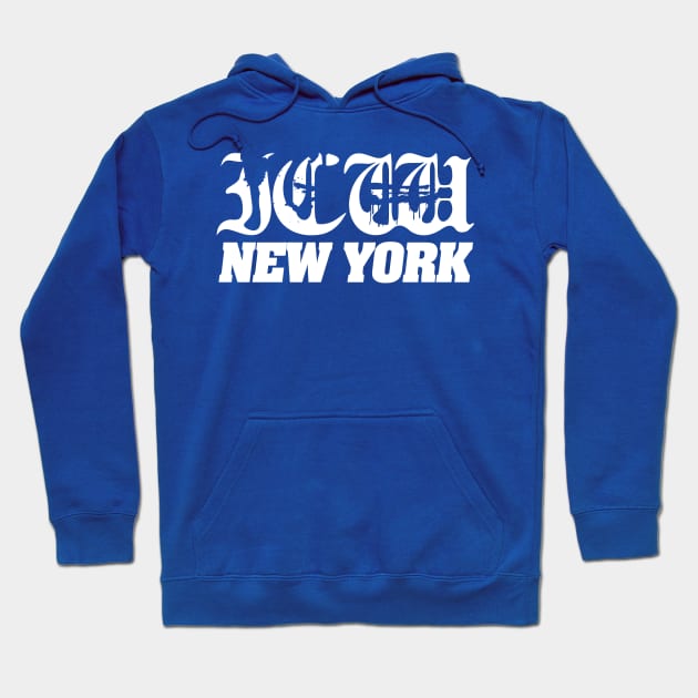 ICW New York White Logo Hoodie by FutureIsNow